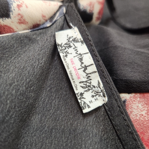 Free People Intimitaly Cascades Dress Strappy Slip Black Floral Size Medium - Picture 3 of 5